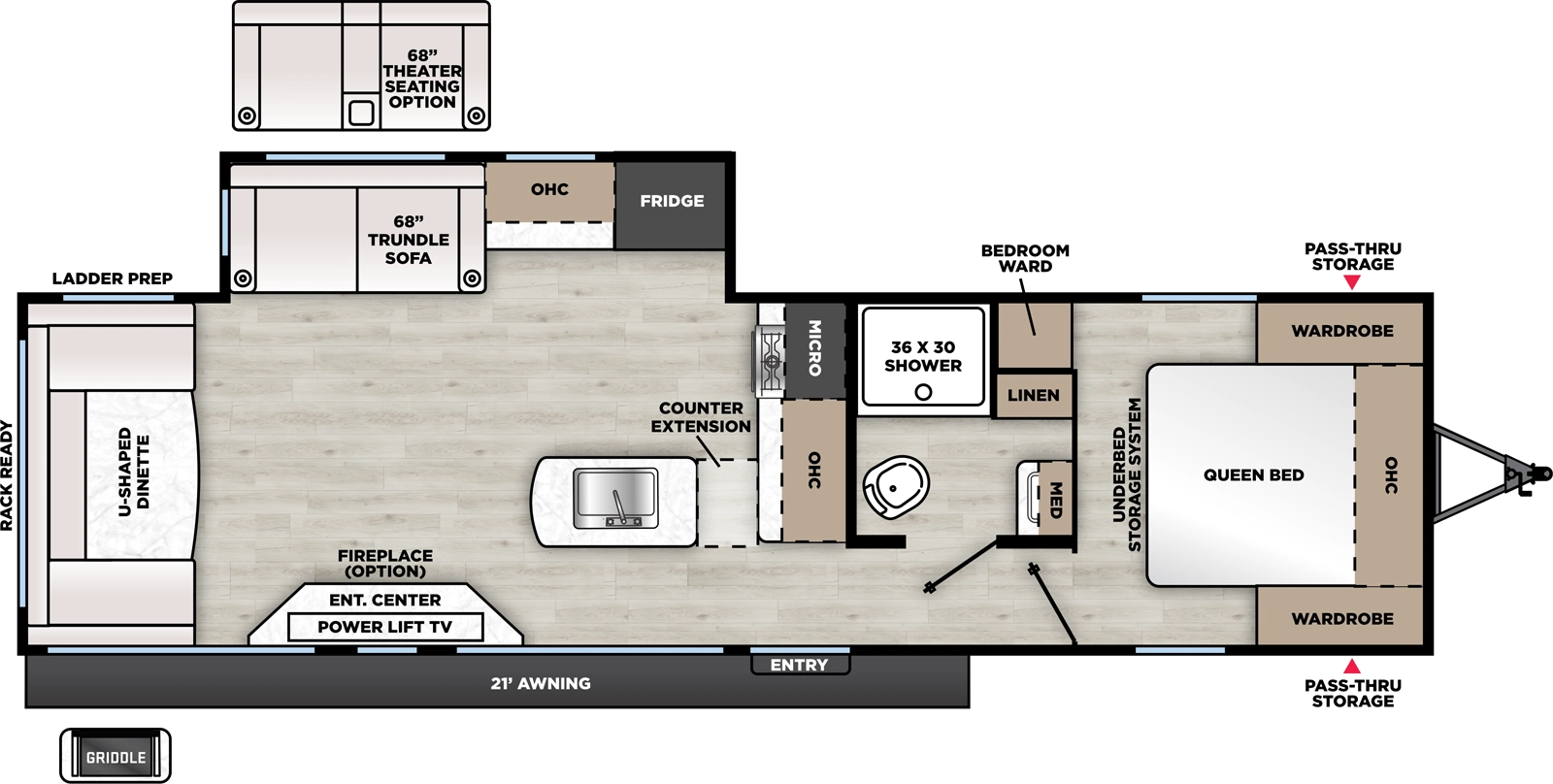Catalina Legacy Edition 283RNR Floorplan